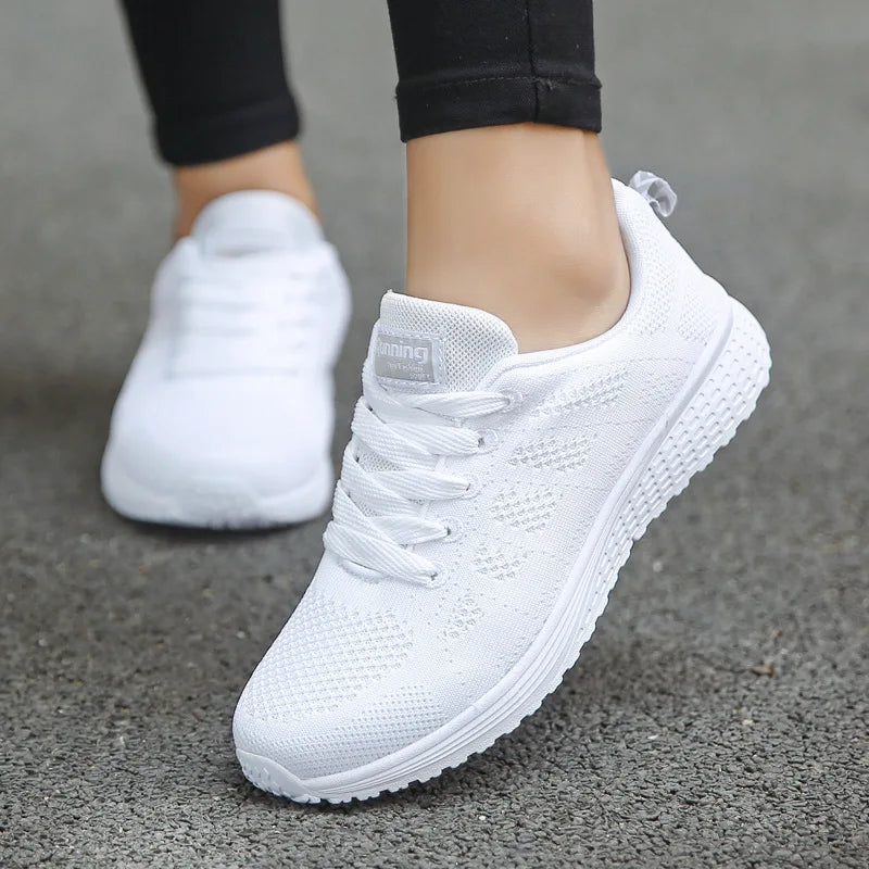 Sepatu Sneakers Wanita Bahan Jaring Halus - Sangat Ringan & Adem Semua Ukuran