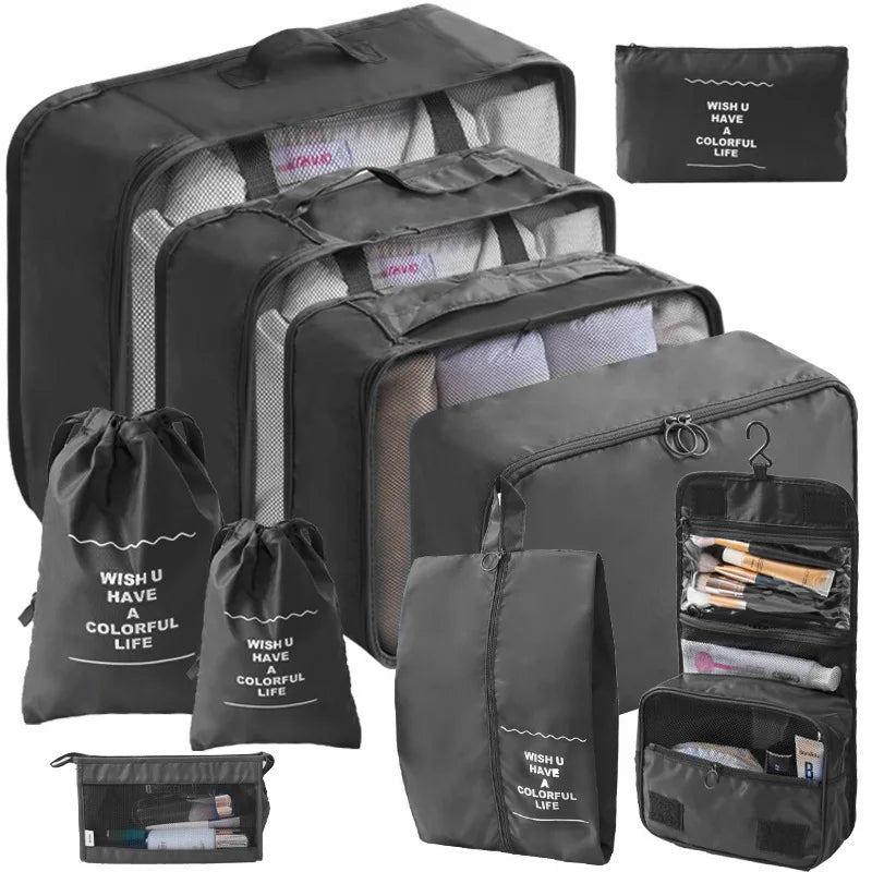 PAKET ORGANIZER TRAVEL 7 / 10 IN 1 TAS PENYIMPANAN PERJALANAN - BERKAH REJEKIMU GROUP