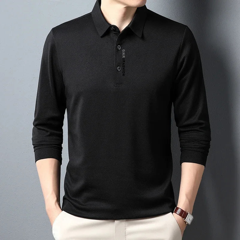 KAOS POLO PRIA PREMIUM BAHAN WAFFLE LENGAN PANJANG BERKEREH - BERKAH REJEKIMU GROUP