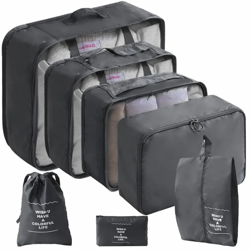 PAKET ORGANIZER TRAVEL 7 / 10 IN 1 TAS PENYIMPANAN PERJALANAN - BERKAH REJEKIMU GROUP