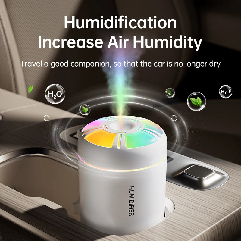 ALAT PELEMBAP UDARA & PENGHARUM RUANGAN PORTABEL 180ML LAMPU WARNA | Ultrasonic 5V USB Humidifier Mist Maker Aroma Diffuser Essential Oil with Colorful LED Light