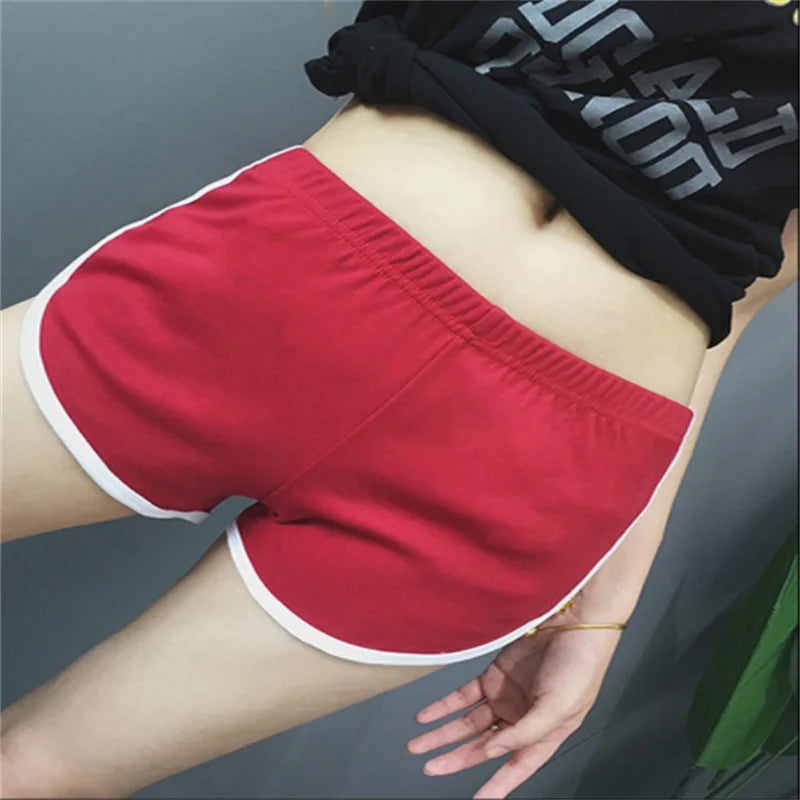 CELANA PENDEK OLAHRAGA WANITA BAHAN HALUS NYAMAN MUSIM PANAS | Women's Sports Shorts Summer Candy Color Soft Comfortable Casual Pants