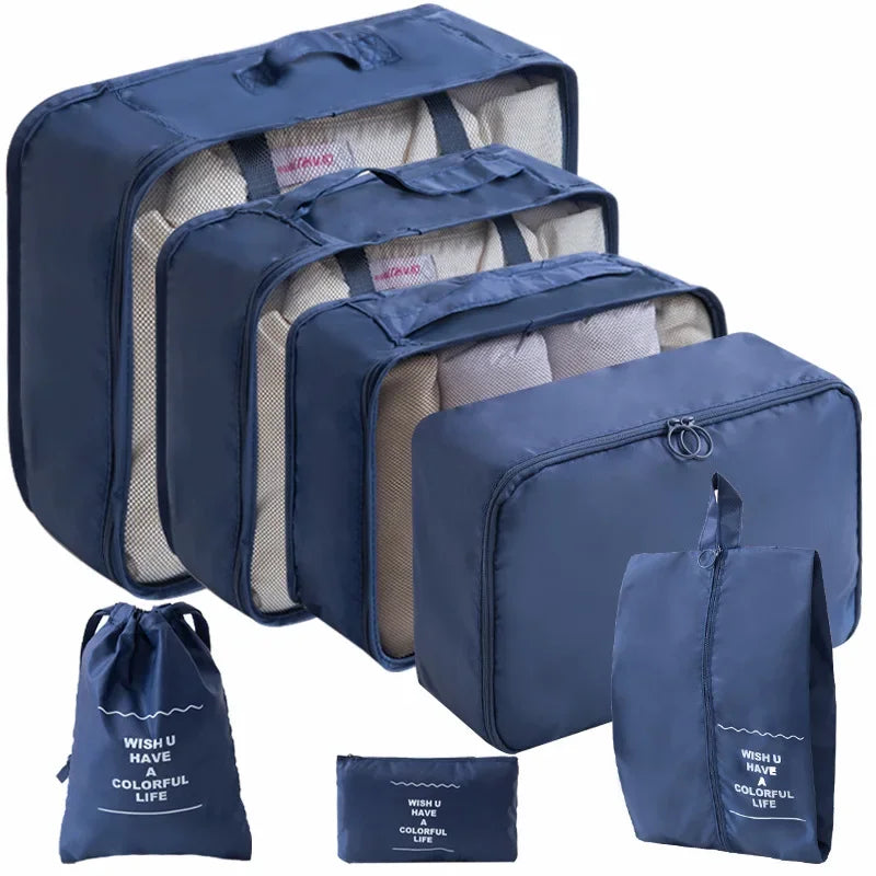 PAKET ORGANIZER TRAVEL 7 / 10 IN 1 TAS PENYIMPANAN PERJALANAN - BERKAH REJEKIMU GROUP