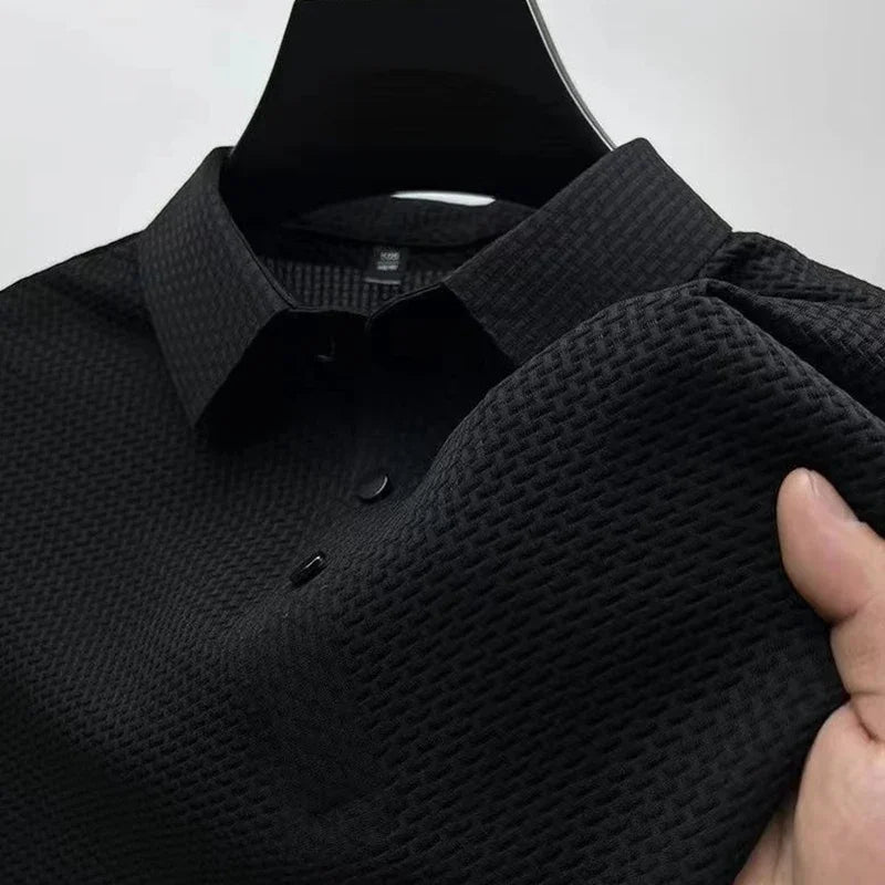 Kaos Polo Pria Bahan Jaring Halus - Model Kerah Elegan Nyaman Semua Ukuran