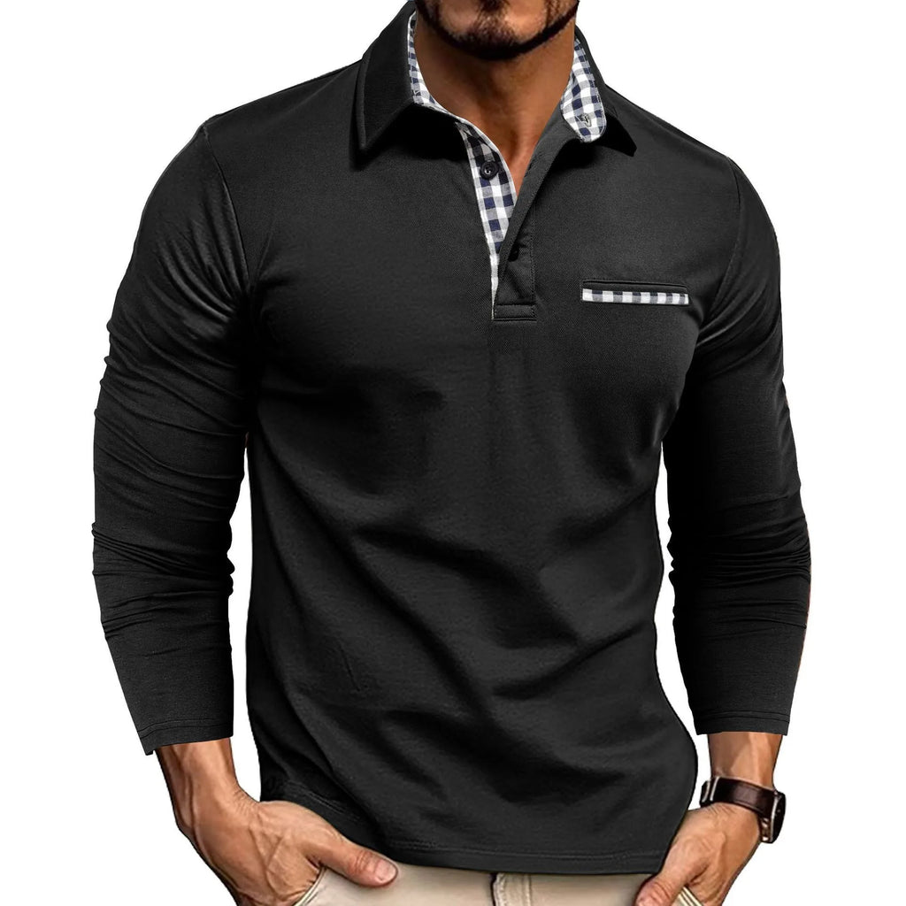 KAOS POLO PRIA PREMIUM LENGAN PANJANG POTONGAN LANGSING BERKERAH - BERKAH REJEKIMU GROUP