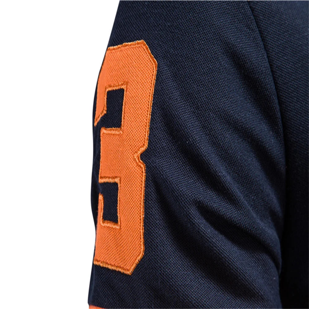 Men Luxury Giraffe Embroidery Polo Shirt Premium Cotton Short Sleeve L-XXL