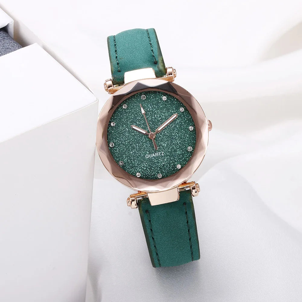 Jam Tangan Kulit Tipis Polos - Gaya Simpel Mewah
