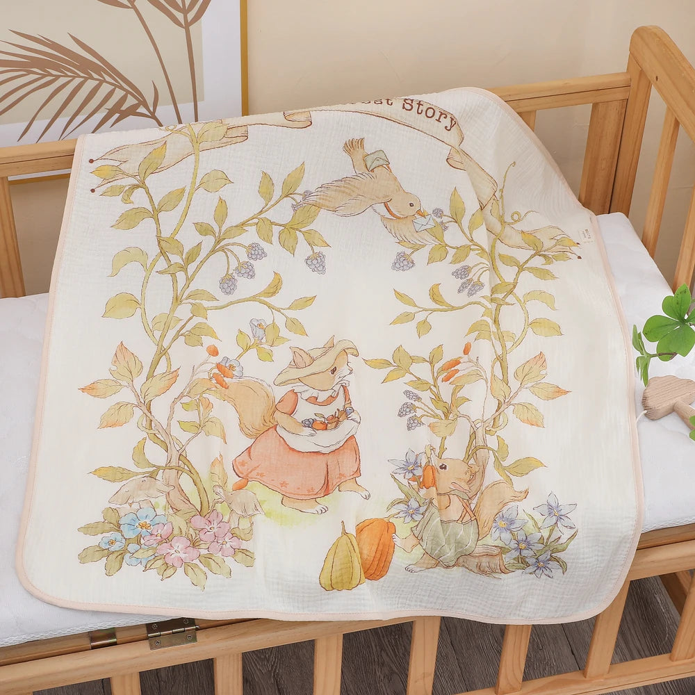 SELIMUT & HANDUK BAYI BAHAN KATUN HALUS MOTIF LUCU ELEGAN | Newborn Baby Pure Cotton Soft Blanket & Bath Towel Assorted Cute Design