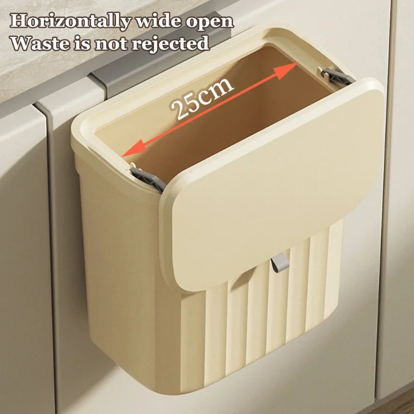 TEMPAT SAMPAH GANTUNG DAPUR 8,5L / 12L PRAKTIS TANPA BOR | Hanging Kitchen Trash Can Wall Mounted Recycling Bin No Drilling