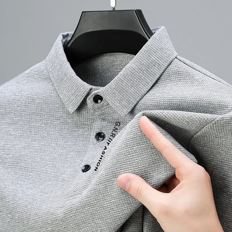 KAOS POLO PRIA PREMIUM BAHAN WAFFLE LENGAN PANJANG BERKEREH - BERKAH REJEKIMU GROUP