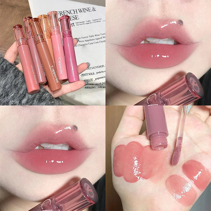 LIP GLOSS JELI BERKILAU TAMPAK LEMBAP WARNA CANTIK | Beauty Juice Lip Glaze Gummy Jelly Mirror Shine Moisturizing Lip Gloss Cosmetics