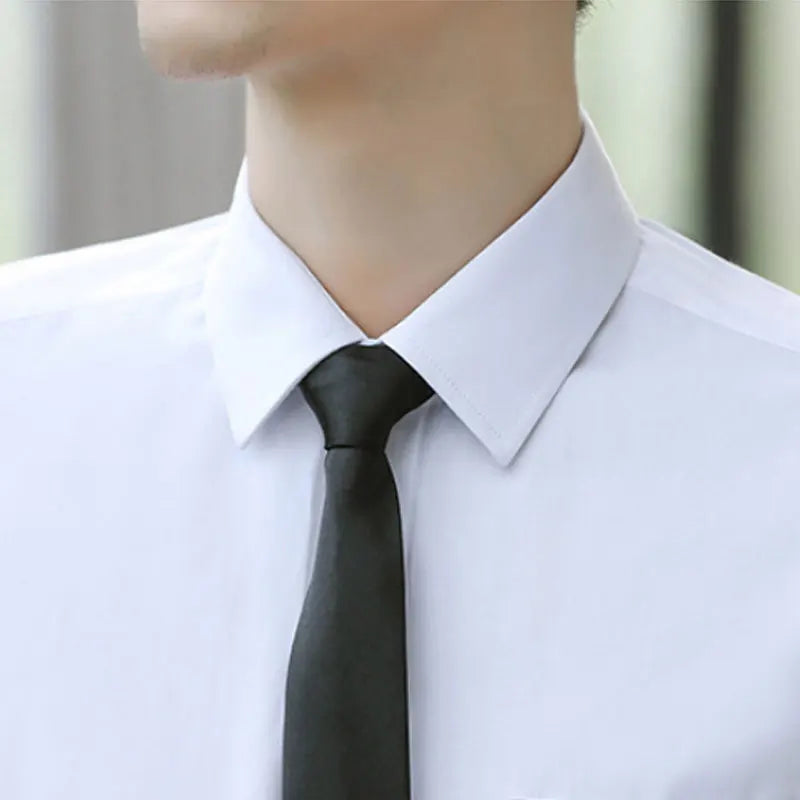 Men Business Slim Fit Dress Shirt Long Sleeve No Iron Soft Formal Shirt 40-43