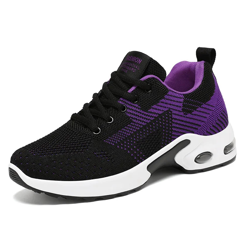 SEPATU OLAHRAGA WANITA BAHAN JARING RINGAN & BERNAFAS UKURAN LENGKAP | Women's Breathable Mesh Running Sneakers Casual Lace-Up Sport Shoes Large Size Available