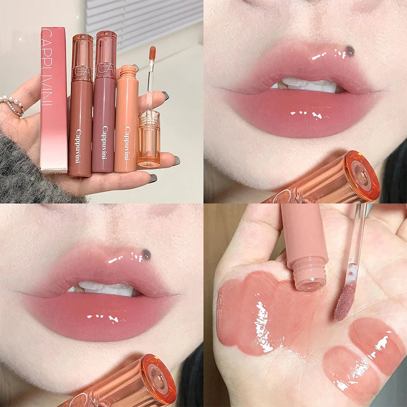 LIP GLOSS JELI BERKILAU TAMPAK LEMBAP WARNA CANTIK | Beauty Juice Lip Glaze Gummy Jelly Mirror Shine Moisturizing Lip Gloss Cosmetics