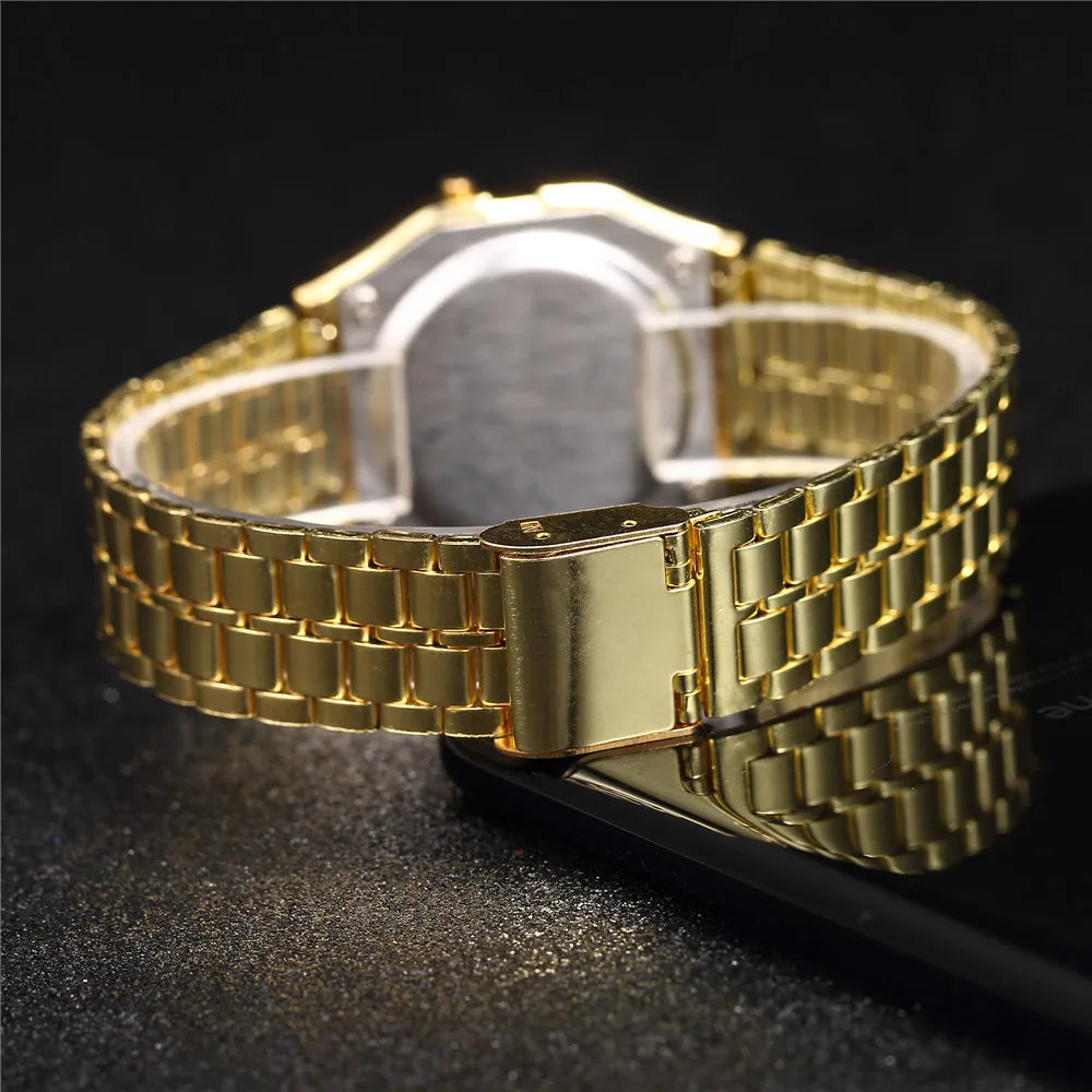 Jam Tangan Digital Kotak Besi - Model Retro Legendaris