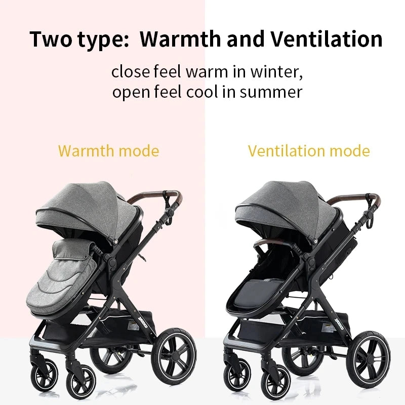 KERETA DORONG BAYI MEWAH 3 DALAM 1 LIPAT MUDAH DIBWA KE MANA SAJA | Luxury 3-in-1 Foldable Portable Baby Stroller Travel Carriage High Quality Pram