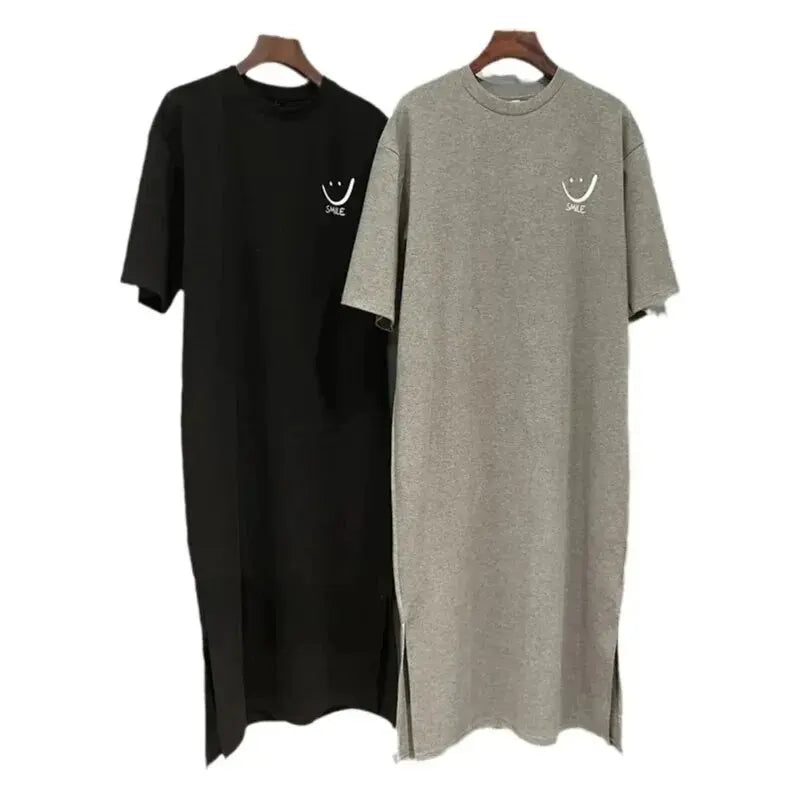 WOMEN'S SHORT SLEEVE KNEE-LENGTH T-SHIRT DRESS - BERKAH REJEKIMU GROUP