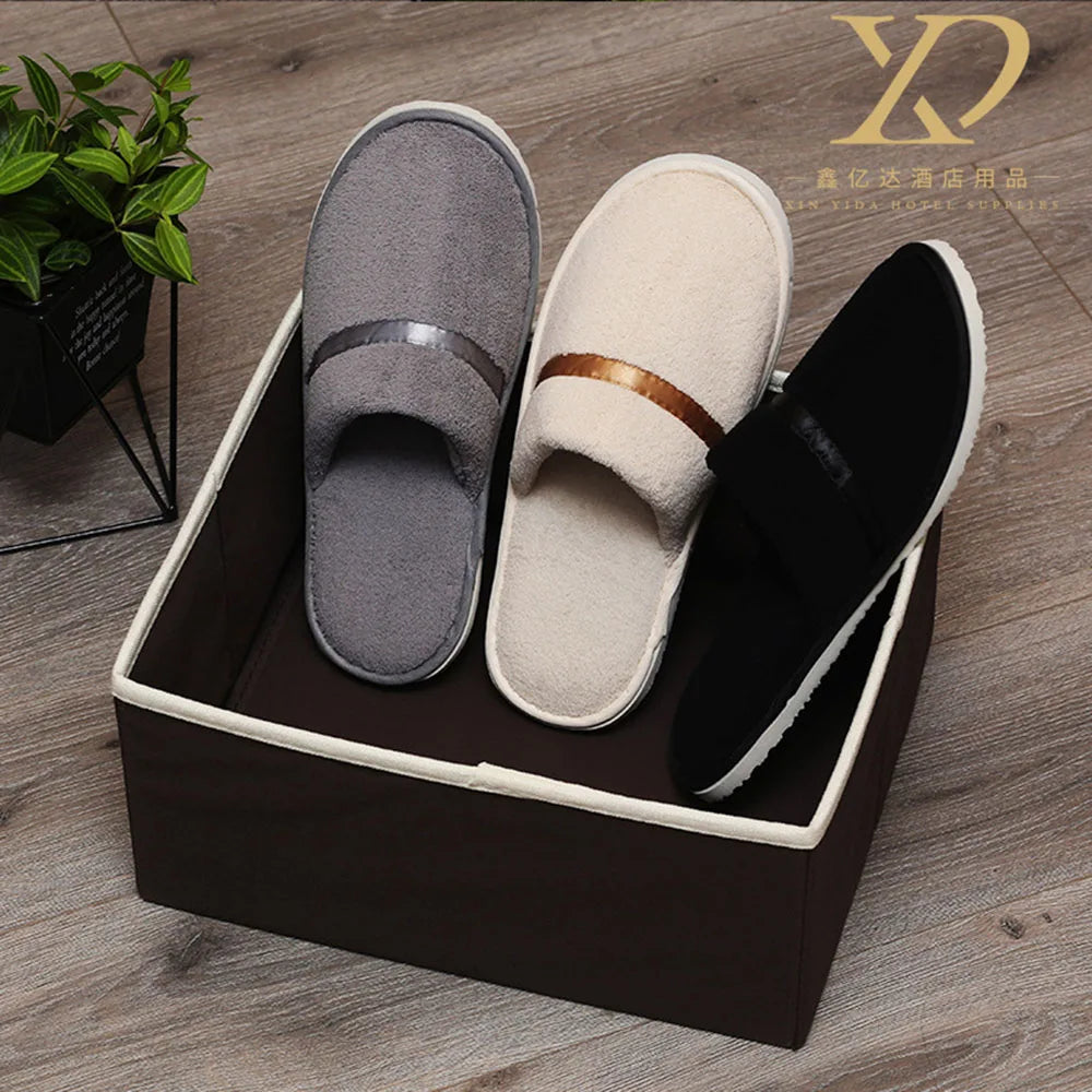 SANDAL RUMAH & HOTEL BAHAN LEMBUT ANTI SELIP WARNA CANTIK NYAMAN & ELEGAN | Soft Coral Fleece Non-Slip Indoor & Hotel Guest Slippers Comfortable Portable