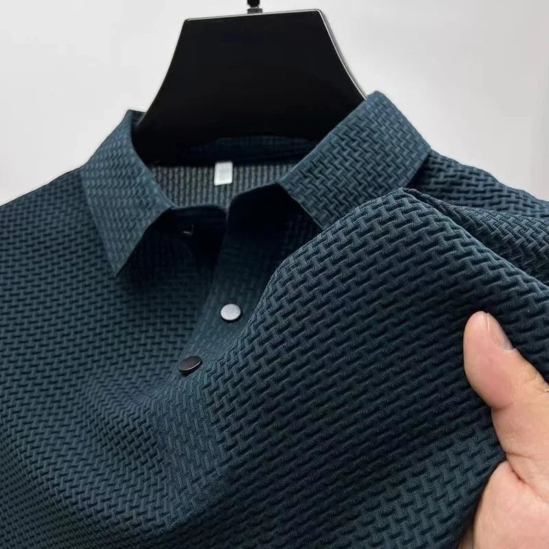 Kaos Polo Pria Bahan Jaring Halus - Model Kerah Elegan Nyaman Semua Ukuran