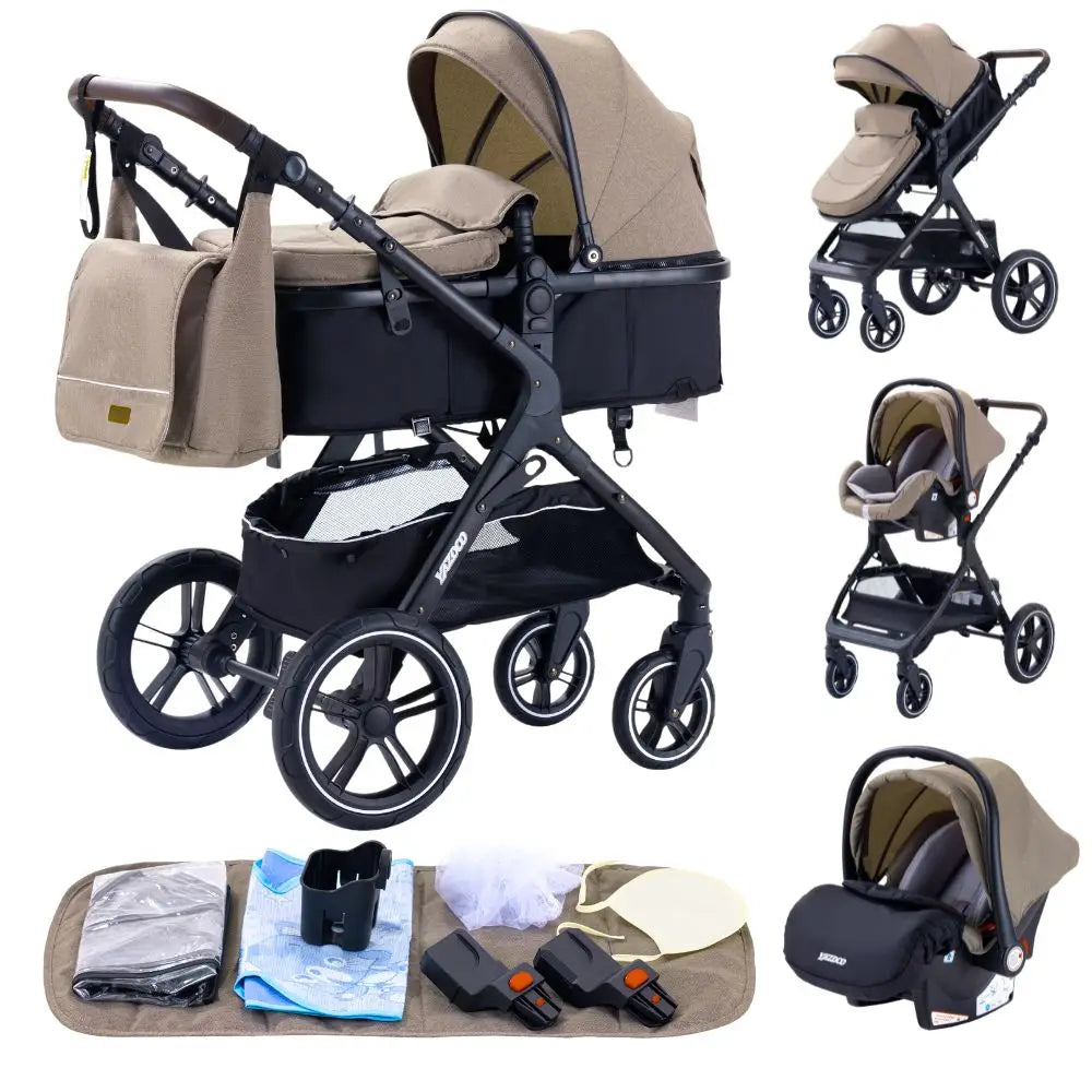 KERETA DORONG BAYI MEWAH 3 DALAM 1 LIPAT MUDAH DIBWA KE MANA SAJA | Luxury 3-in-1 Foldable Portable Baby Stroller Travel Carriage High Quality Pram