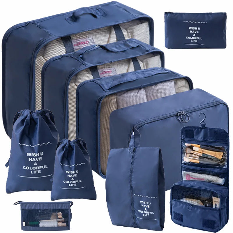 PAKET ORGANIZER TRAVEL 7 / 10 IN 1 TAS PENYIMPANAN PERJALANAN - BERKAH REJEKIMU GROUP