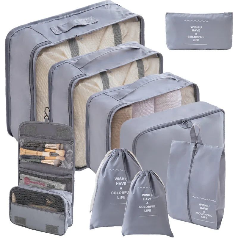 PAKET ORGANIZER TRAVEL 7 / 10 IN 1 TAS PENYIMPANAN PERJALANAN - BERKAH REJEKIMU GROUP