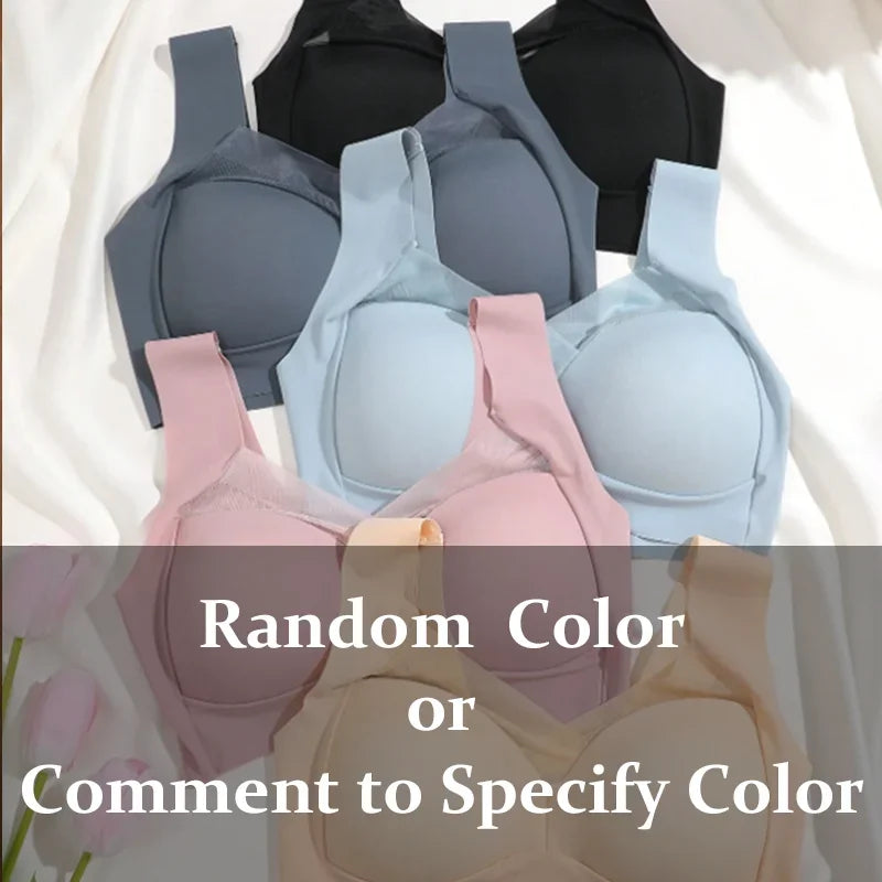 Women Seamless Comfort Bra Set 3 Pcs Wireless Soft Stretch Lingerie L-XXL