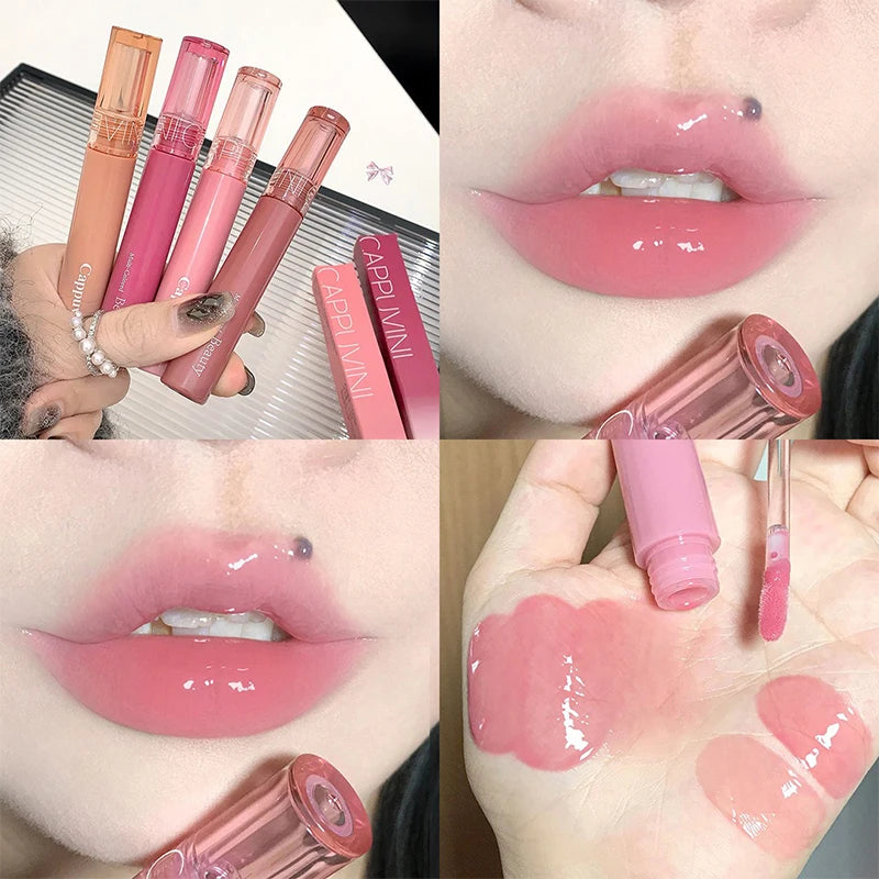 LIP GLOSS JELI BERKILAU TAMPAK LEMBAP WARNA CANTIK | Beauty Juice Lip Glaze Gummy Jelly Mirror Shine Moisturizing Lip Gloss Cosmetics