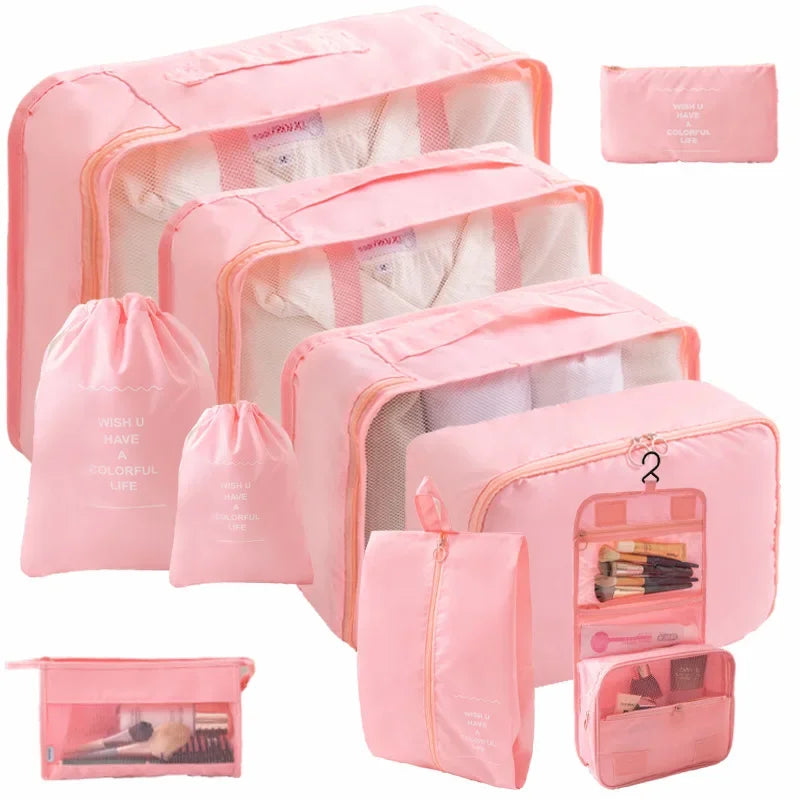 PAKET ORGANIZER TRAVEL 7 / 10 IN 1 TAS PENYIMPANAN PERJALANAN - BERKAH REJEKIMU GROUP