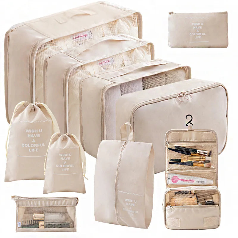 PAKET ORGANIZER TRAVEL 7 / 10 IN 1 TAS PENYIMPANAN PERJALANAN - BERKAH REJEKIMU GROUP