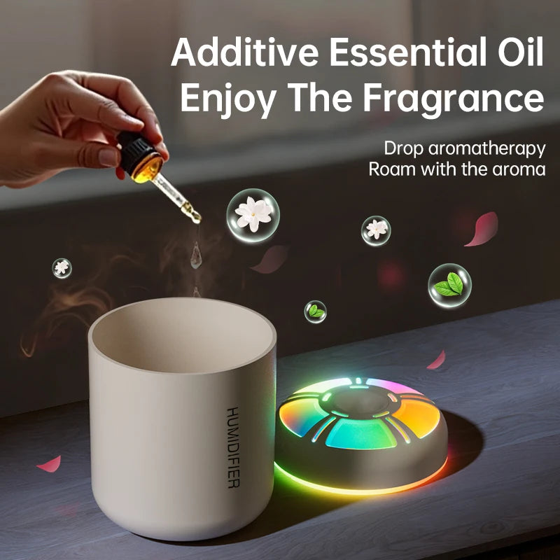 ALAT PELEMBAP UDARA & PENGHARUM RUANGAN PORTABEL 180ML LAMPU WARNA | Ultrasonic 5V USB Humidifier Mist Maker Aroma Diffuser Essential Oil with Colorful LED Light