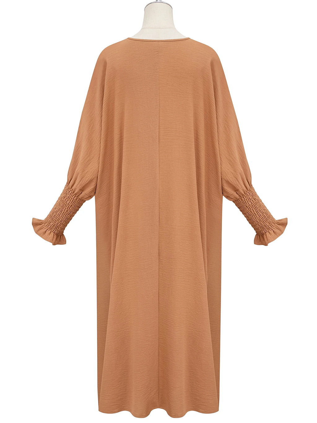 Gamis Abaya Polos Lengan Karet - Bahan Lembut Adem All Size
