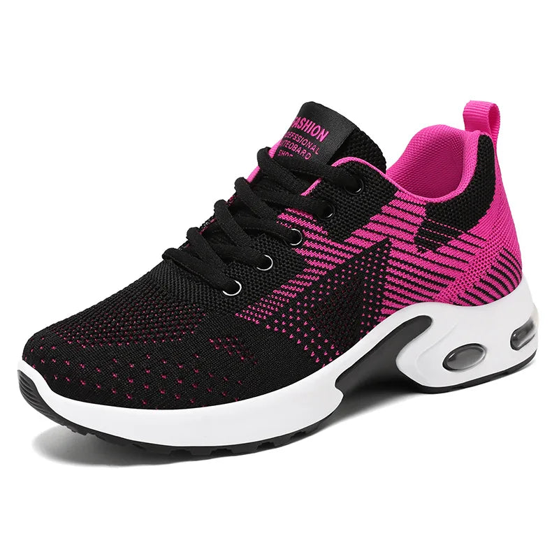 SEPATU OLAHRAGA WANITA BAHAN JARING RINGAN & BERNAFAS UKURAN LENGKAP | Women's Breathable Mesh Running Sneakers Casual Lace-Up Sport Shoes Large Size Available