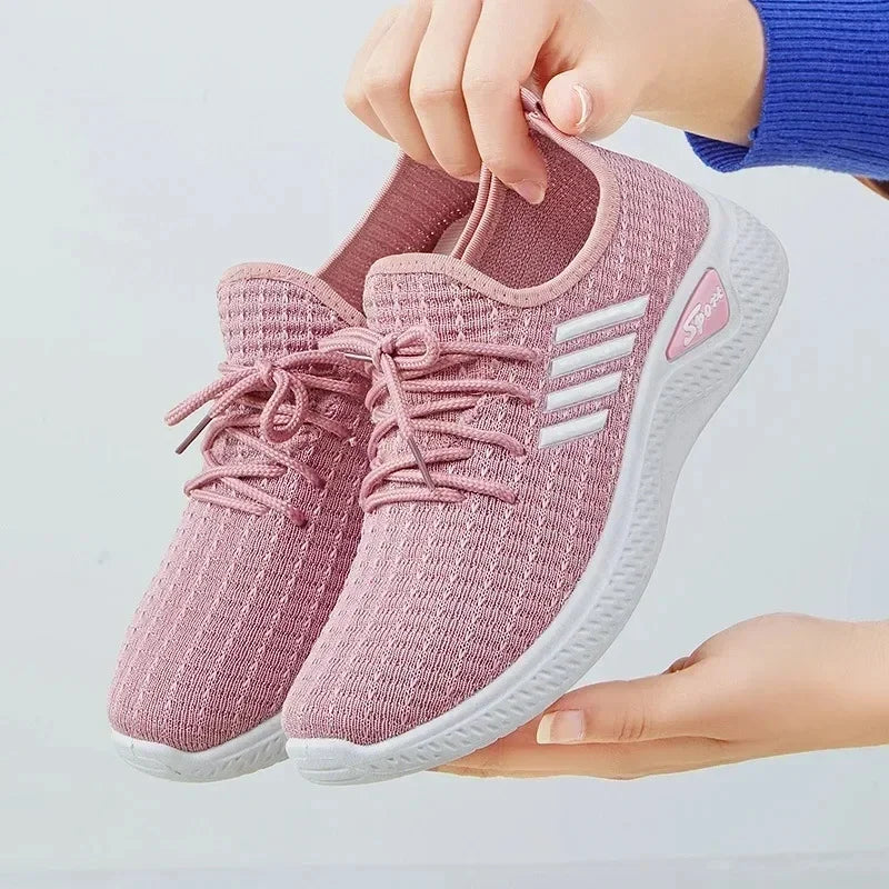 Sepatu Sneakers Wanita Bahan Jaring - Ringan Lentik Nyaman Semua Ukuran