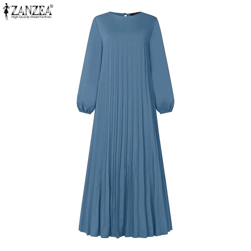 Gamis Abaya Wanita Model Lipat Plisket - Bahan Halus Jatuh Kekinian