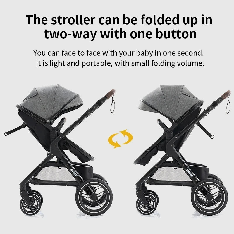 KERETA DORONG BAYI MEWAH 3 DALAM 1 LIPAT MUDAH DIBWA KE MANA SAJA | Luxury 3-in-1 Foldable Portable Baby Stroller Travel Carriage High Quality Pram