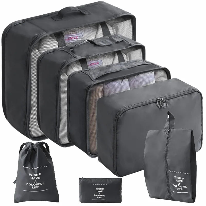 PAKET ORGANIZER TRAVEL 7 / 10 IN 1 TAS PENYIMPANAN PERJALANAN - BERKAH REJEKIMU GROUP