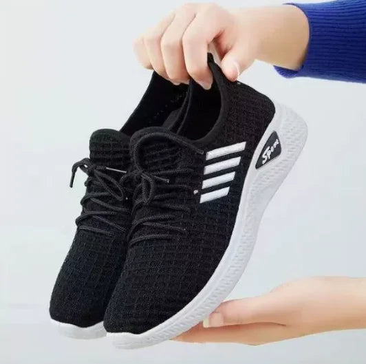 Sepatu Sneakers Wanita Bahan Jaring - Ringan Lentik Nyaman Semua Ukuran