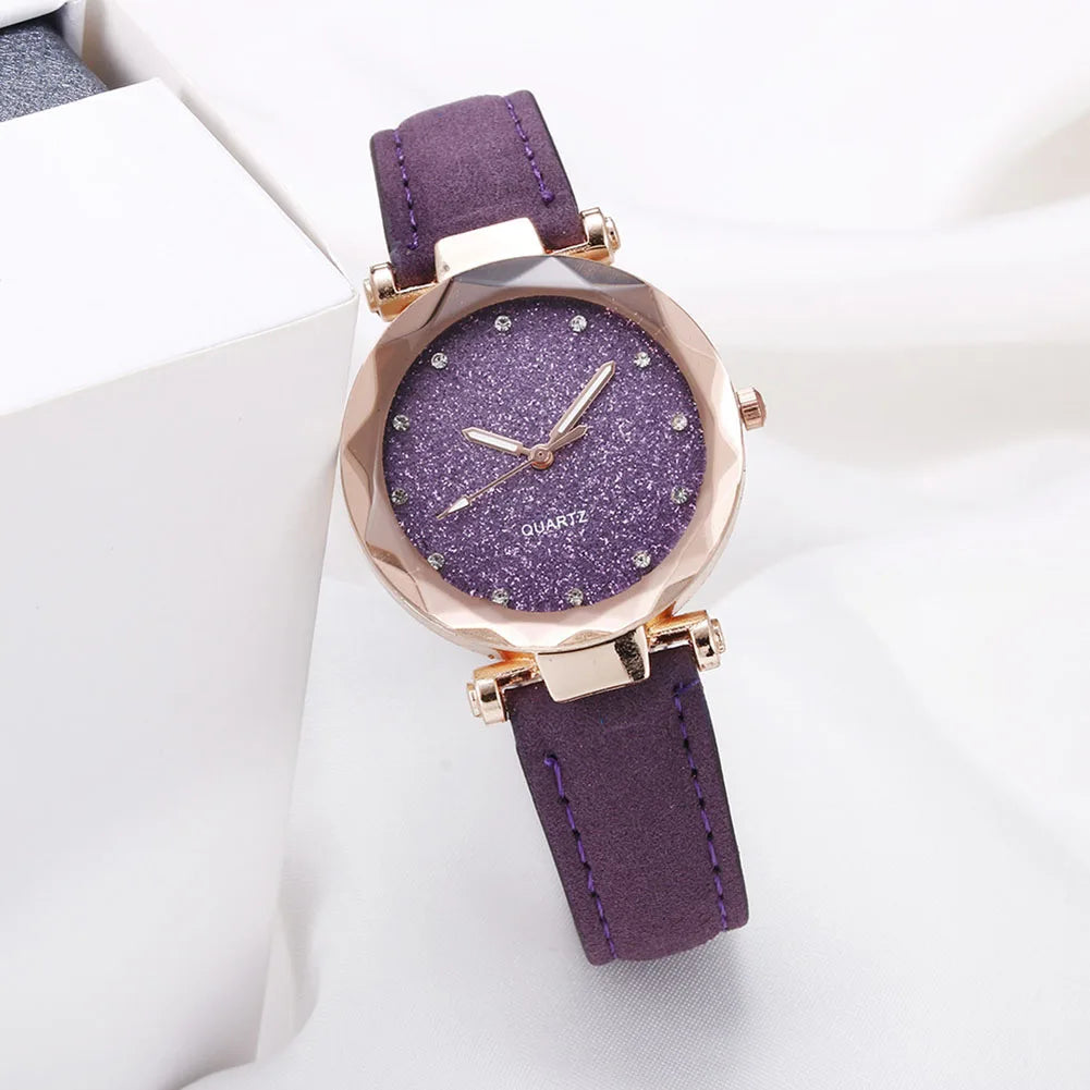 Jam Tangan Kulit Tipis Polos - Gaya Simpel Mewah