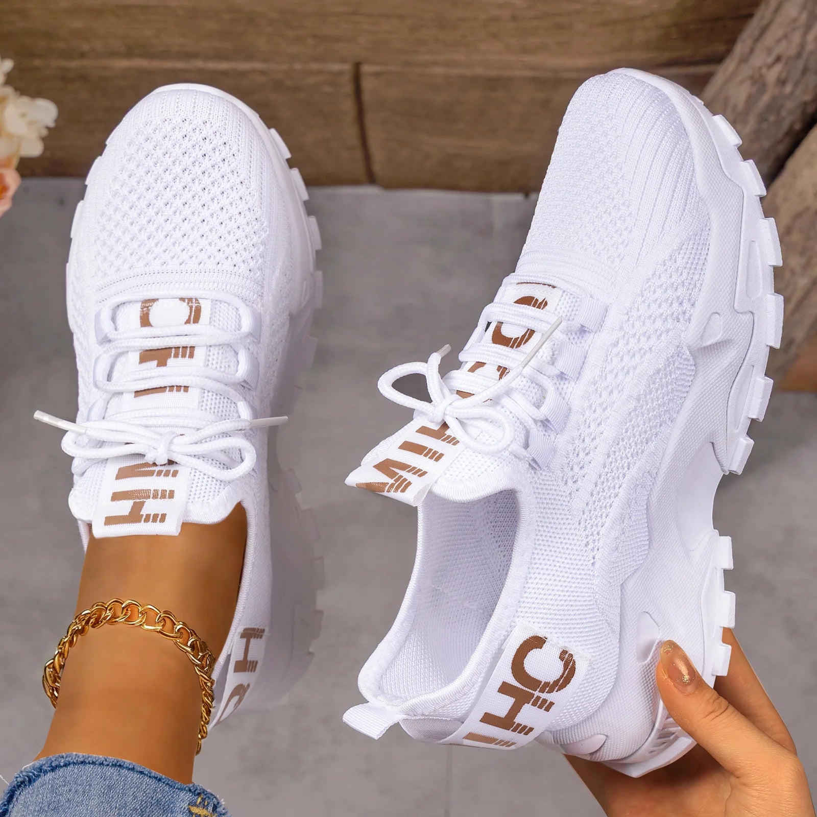 SEPATU OLAHRAGA WANITA BAHAN JARING NYAMAN & BERNAFAS SOL EMPUK MODIS | Women's Casual Breathable Sports Shoes Soft Sole Running Mesh Sneakers Fashion Design