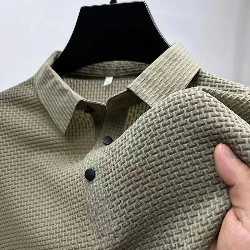 Kaos Polo Pria Bahan Jaring Halus - Model Kerah Elegan Nyaman Semua Ukuran