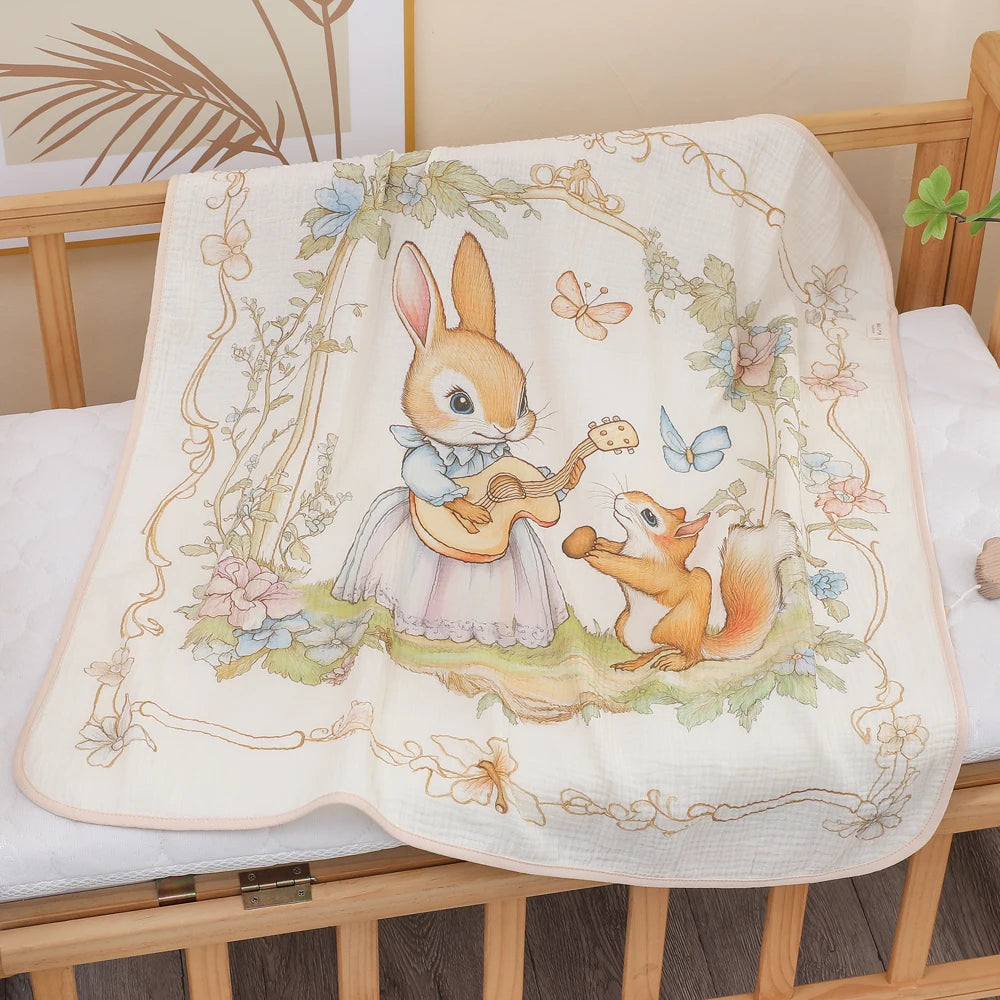 SELIMUT & HANDUK BAYI BAHAN KATUN HALUS MOTIF LUCU ELEGAN | Newborn Baby Pure Cotton Soft Blanket & Bath Towel Assorted Cute Design