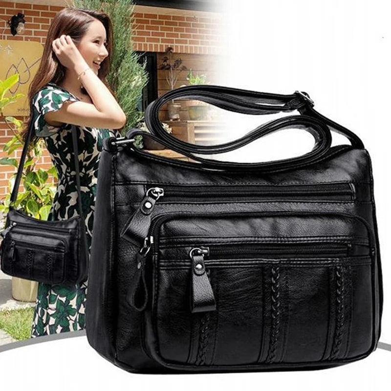 TAS SELEMPANG WANITA BAHAN PU KULIT LEMBUT MULTILAPIS - BERKAH REJEKIMU GROUP