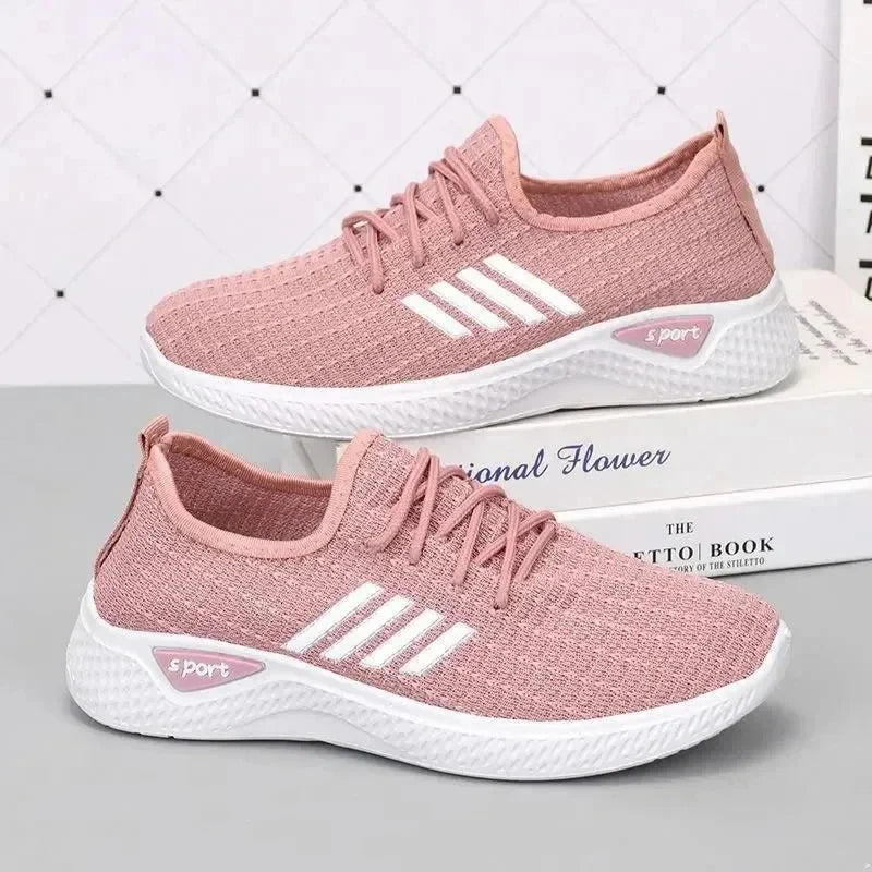 Sepatu Sneakers Wanita Bahan Jaring - Ringan Lentik Nyaman Semua Ukuran