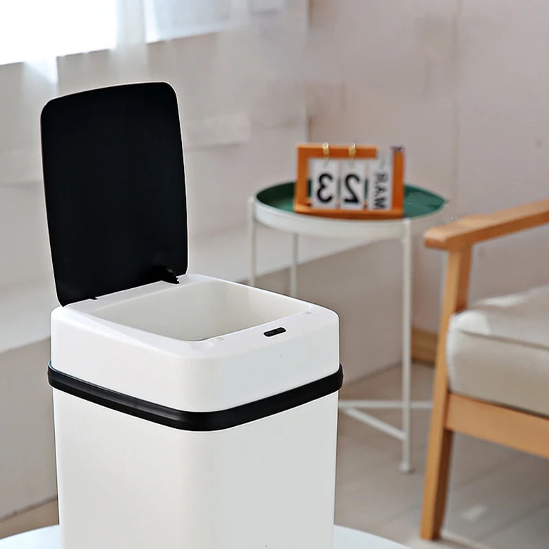 TEMPAT SAMPAH PINTAR SENSOR GERAK OTOMATIS TUTUP TERBUKA SENDIRI | Automatic Induction Smart Garbage Bin Touchless Motion Sensor Waste Bin