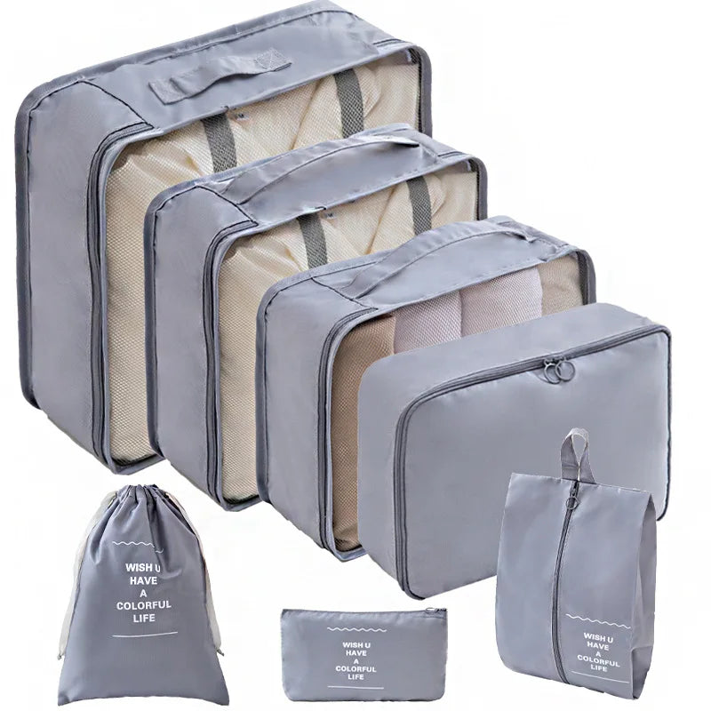 PAKET ORGANIZER TRAVEL 7 / 10 IN 1 TAS PENYIMPANAN PERJALANAN - BERKAH REJEKIMU GROUP