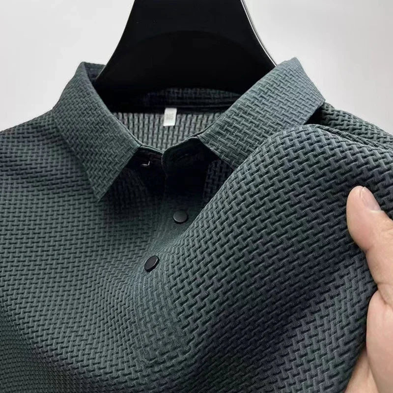 Kaos Polo Pria Bahan Jaring Halus - Model Kerah Elegan Nyaman Semua Ukuran