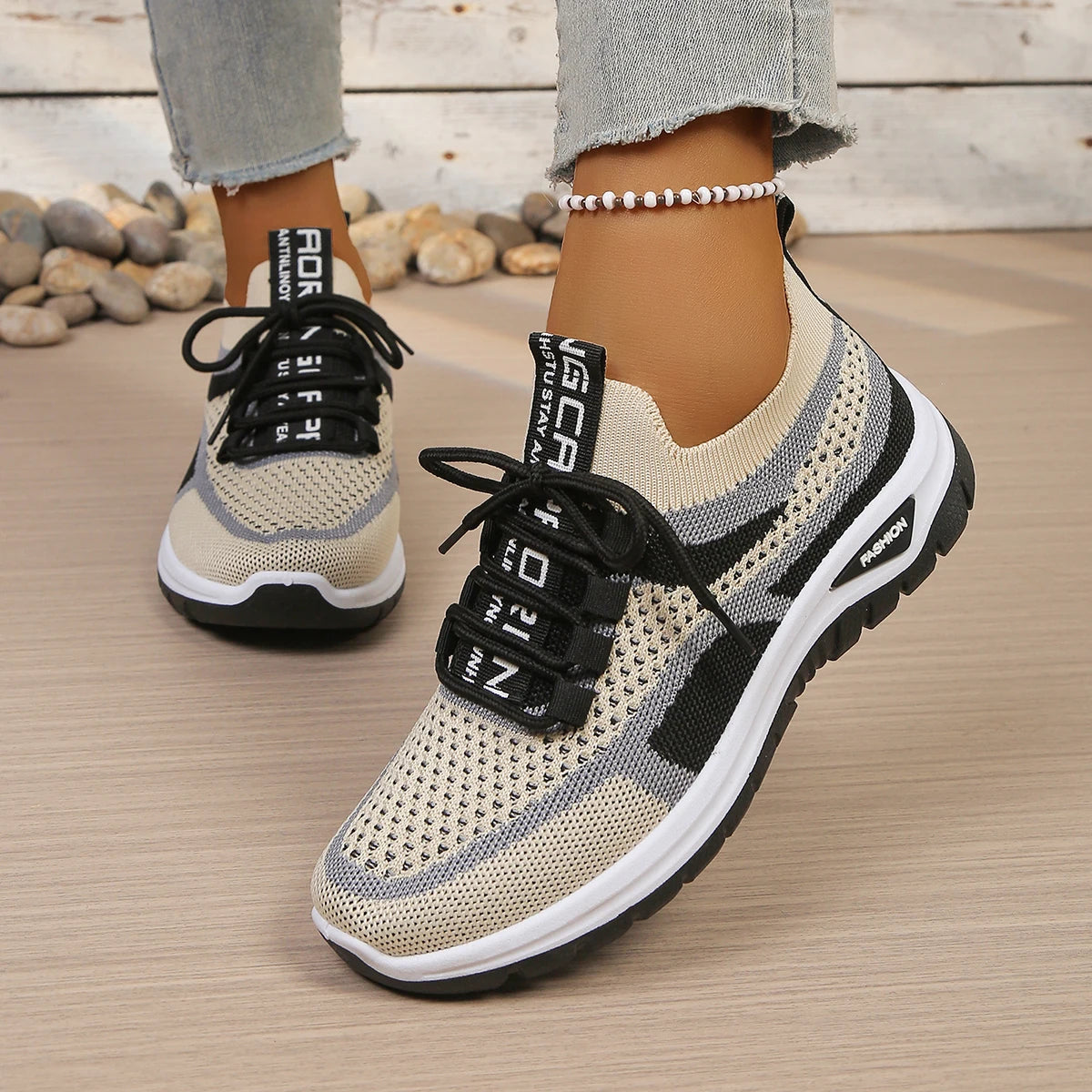 Sepatu Sneakers Wanita Anyaman Warna - Model Baru Ringan & Nyaman Semua Ukuran