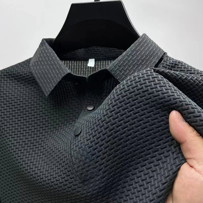 Kaos Polo Pria Bahan Jaring Halus - Model Kerah Elegan Nyaman Semua Ukuran