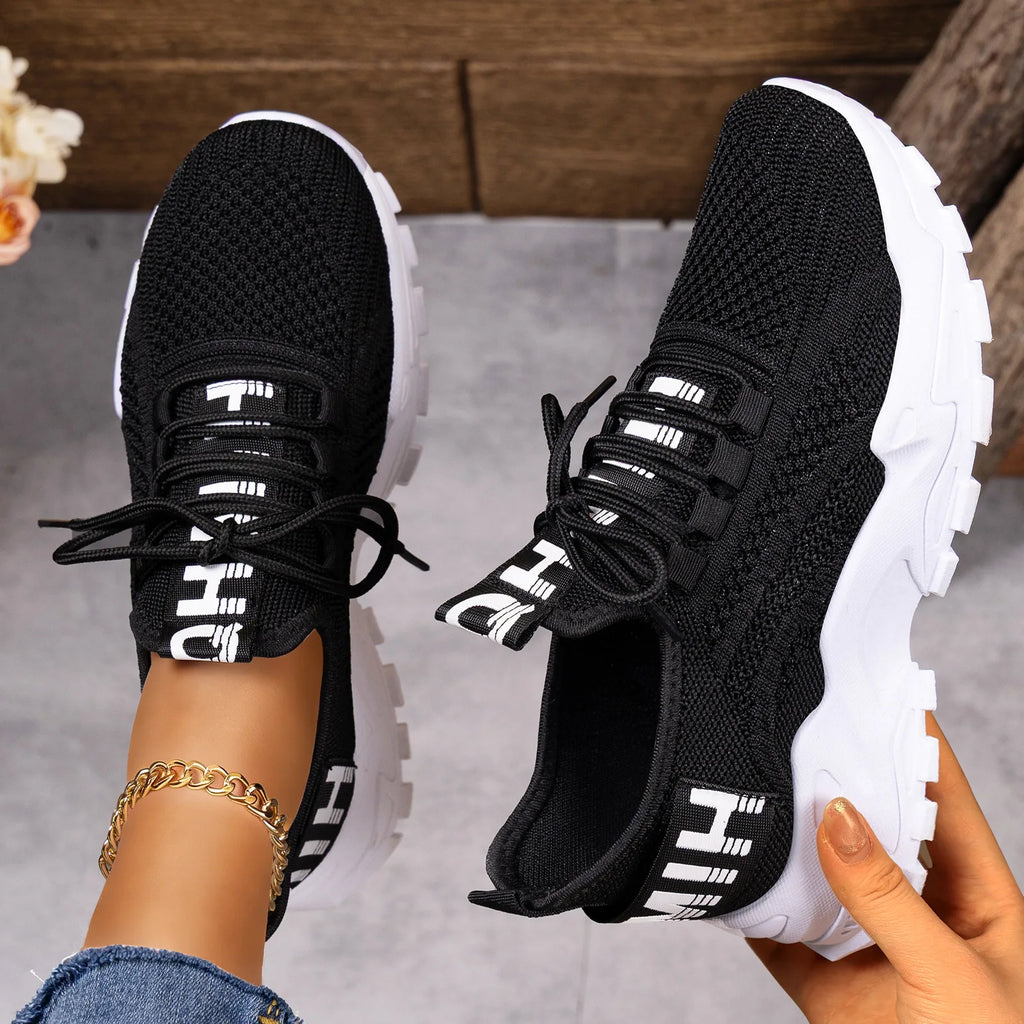 SEPATU OLAHRAGA WANITA BAHAN JARING NYAMAN & BERNAFAS SOL EMPUK MODIS | Women's Casual Breathable Sports Shoes Soft Sole Running Mesh Sneakers Fashion Design